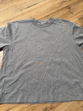 Old Navy Men's Heather Gray Short-Sleeve Crewneck Cropped Tee